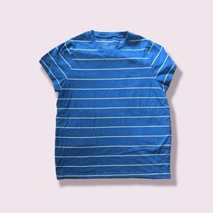 Entireworld Blue and White Striped T-Shirt XL